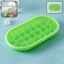 Oval silicone ice cube tray with lid for easy, odor-free freezing
