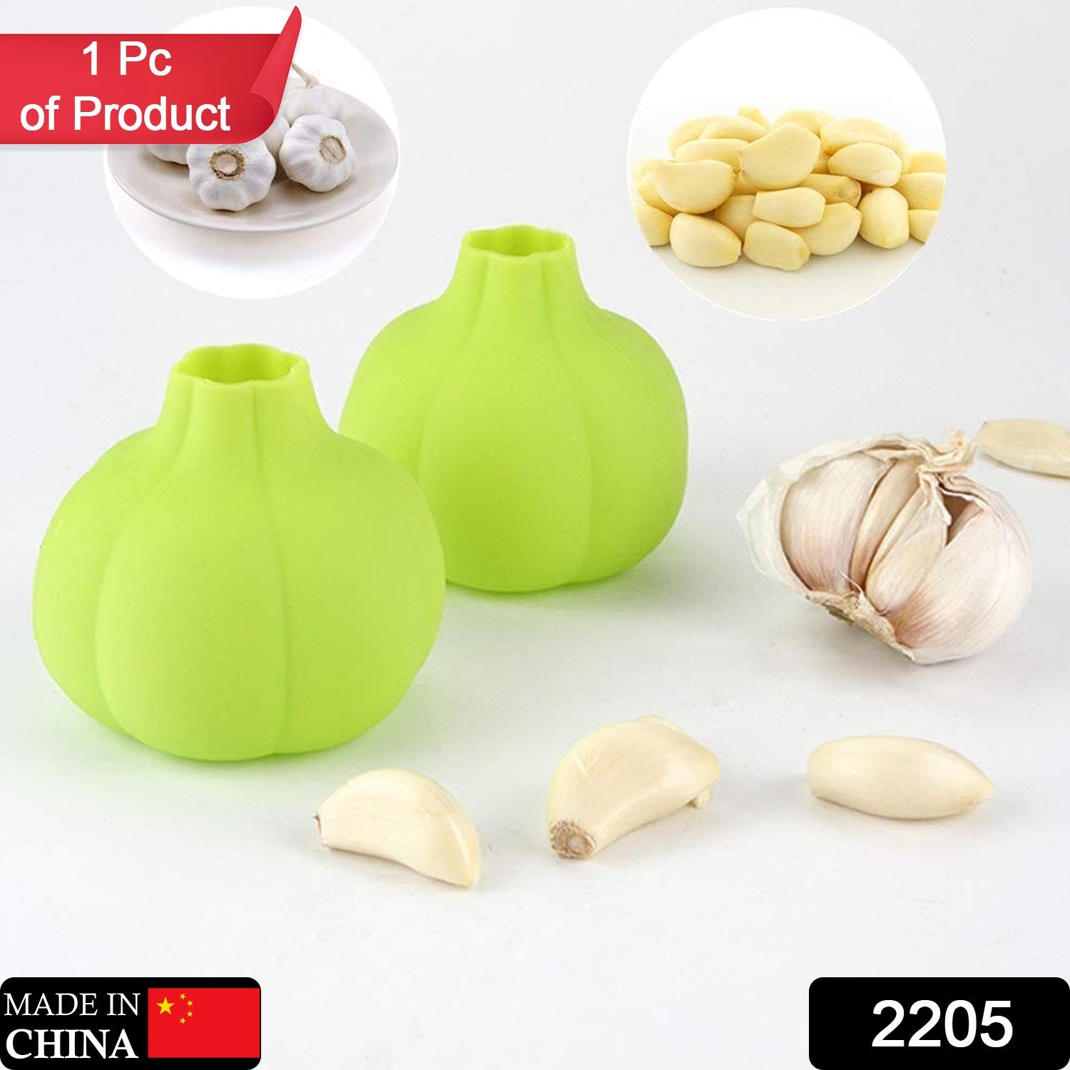 Silicone Garlic Peeler – Easy Ginger & Garlic Peeling | Quickslice Secondary image