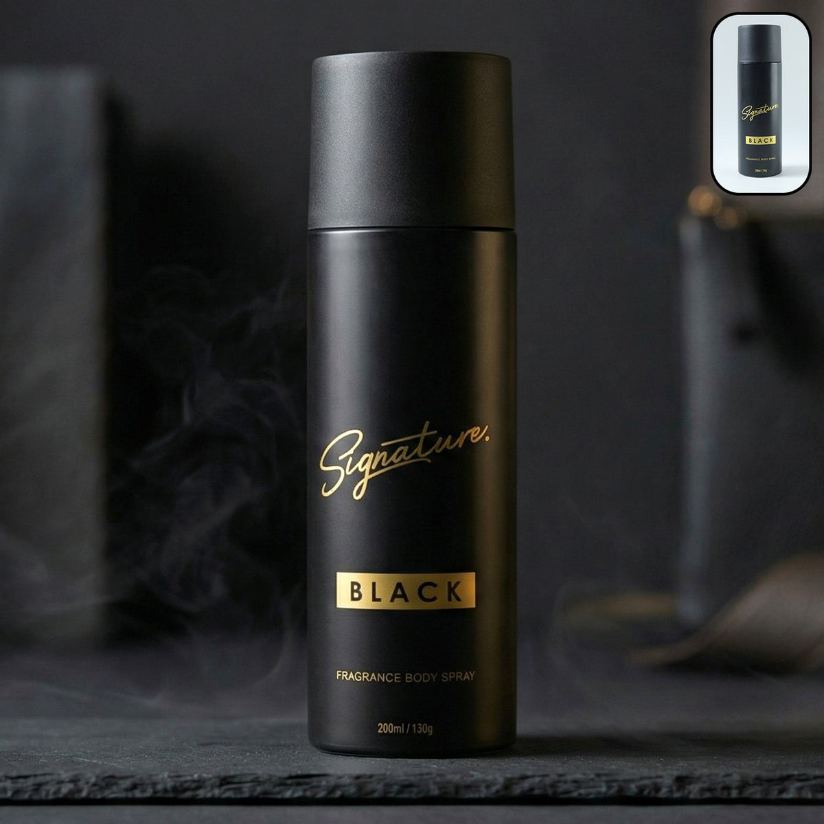 Signature premium black fragrance body spray 200 ml bottle Main image