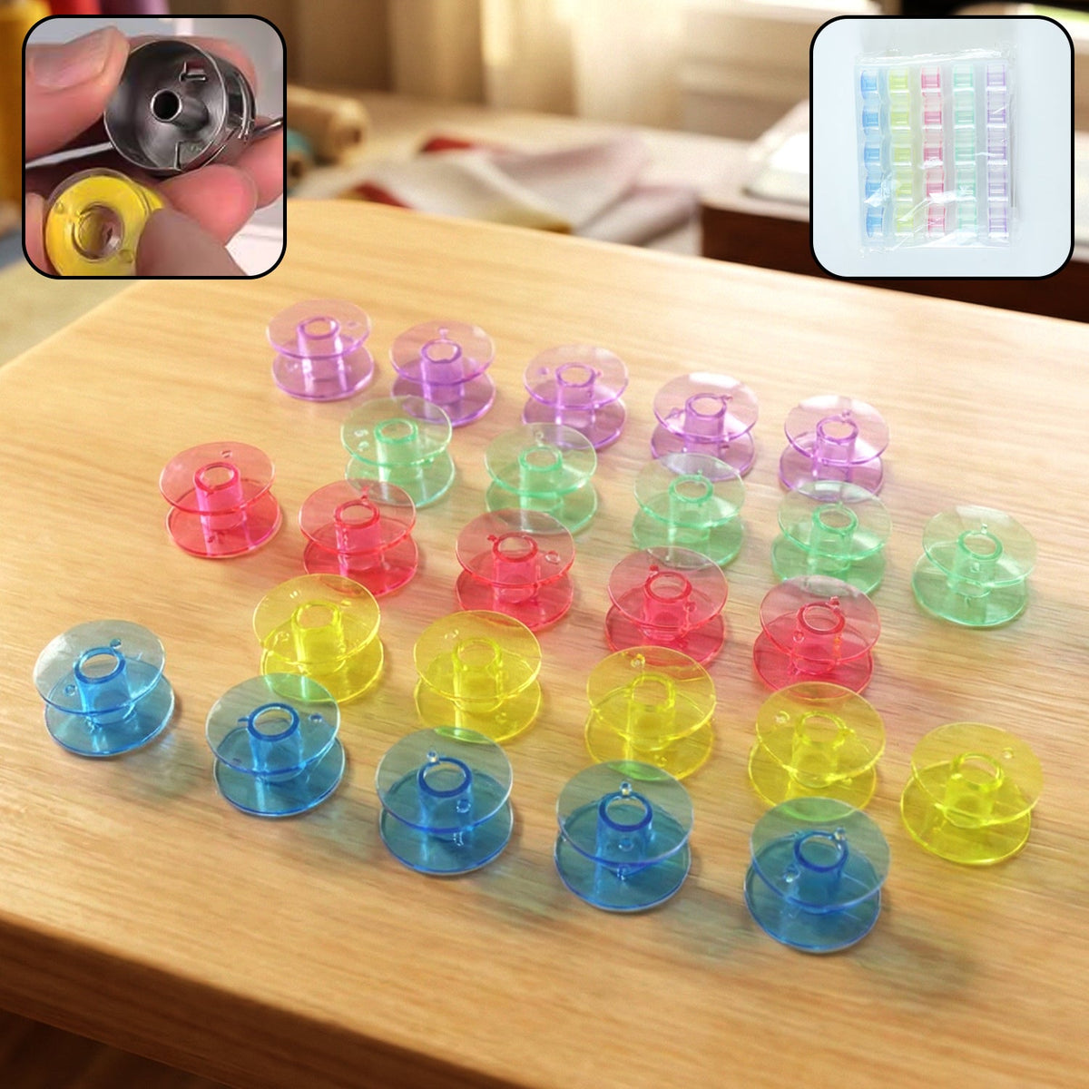 25 piece Doris roller sewing machine bobbin set in plastic Main image