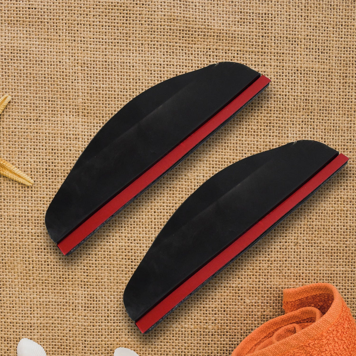 Car Mirror Rain Protector Cover installed on a side mirror, ensuring clear visibility. Main image
