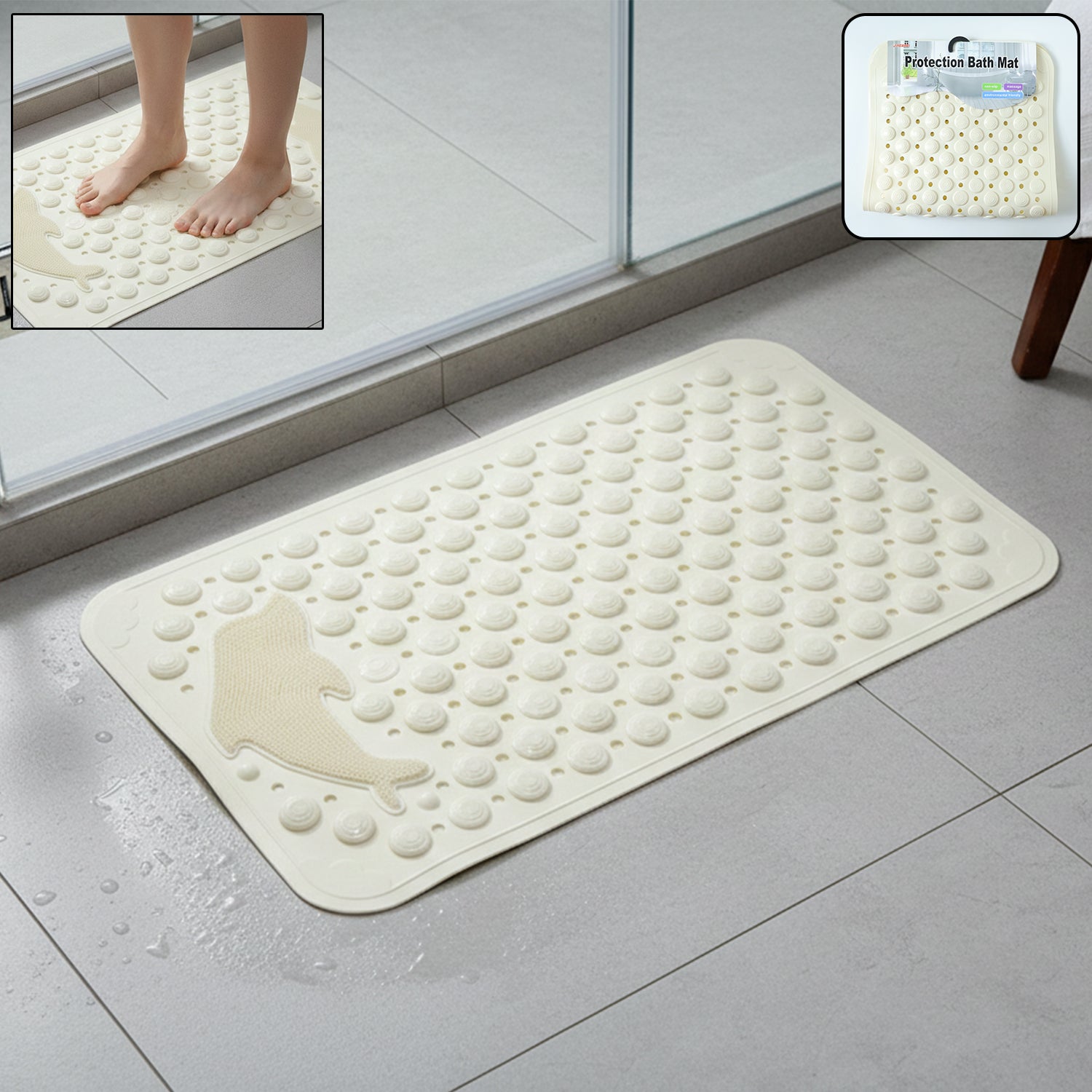 Anti-Slip Bath Mat 69x35 cm – Secure Non-Slip Protection Secondary image
