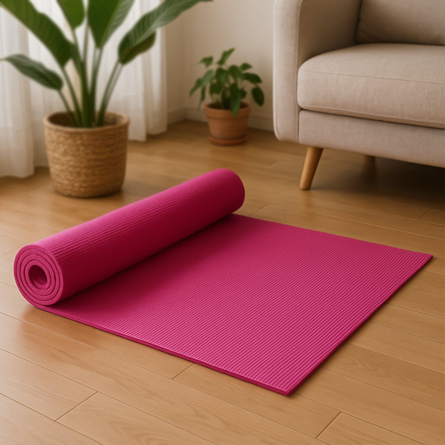 Eco-Friendly Yoga Mat – Non-Slip Fitness Mat 180x60cm | FitFuzion Secondary image