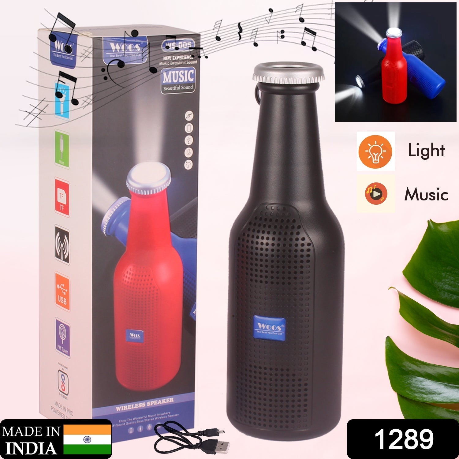 Bottle Bluetooth Speaker – Portable Wireless with Deep Bass | Audila Secondary image