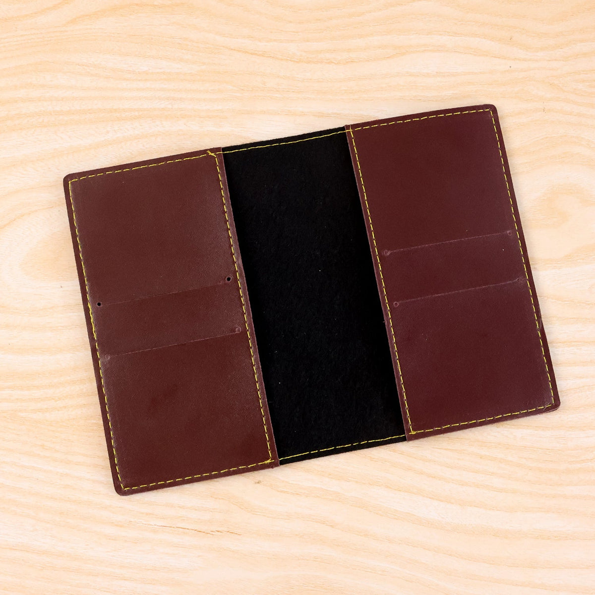 PU Leather multipurpose card holder displaying slim tri-fold travel wallet design Main image