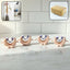 Set of 4 broom and mop wall holder clips with strong adhesive backing