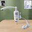 Electric water heater faucet showing front view with instant hot water feature