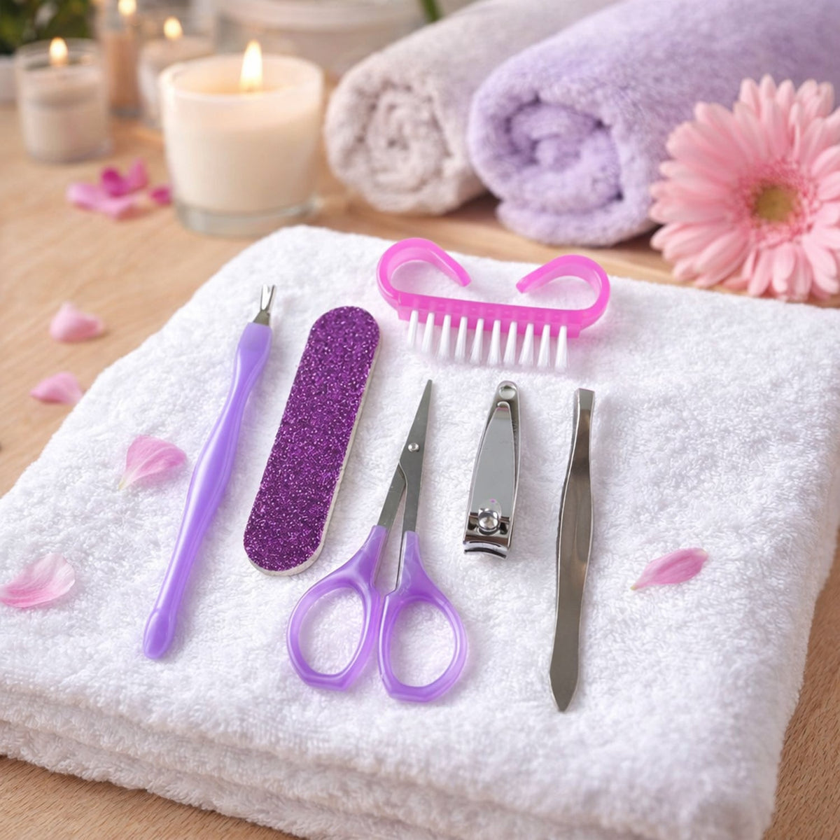 6 in 1 Manicure Pedicure Nail Care Grooming Kit with tools Main image