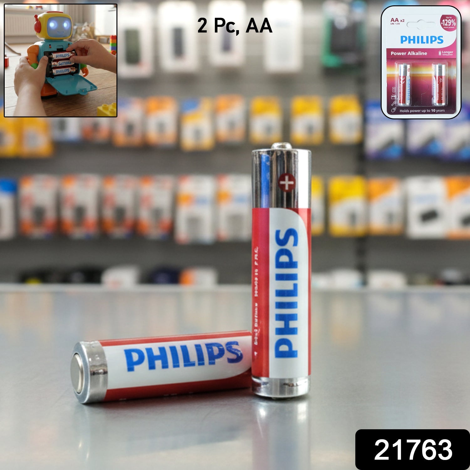 AA Alkaline Batteries – Long Lasting Power Pack of 2 Secondary image