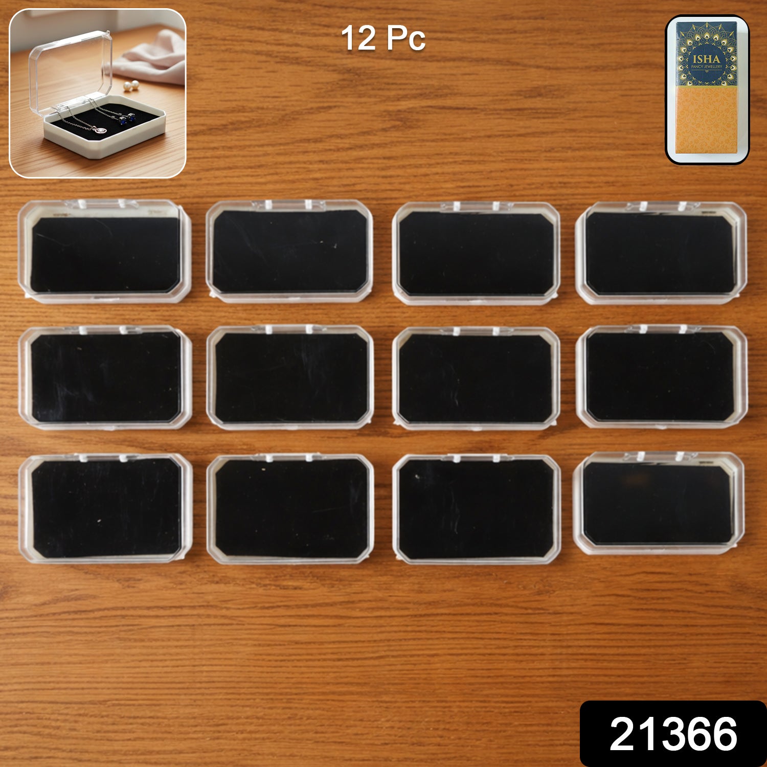 Jewellery Storage Box Set – 12-Pc with Soft Inner Base Secondary image