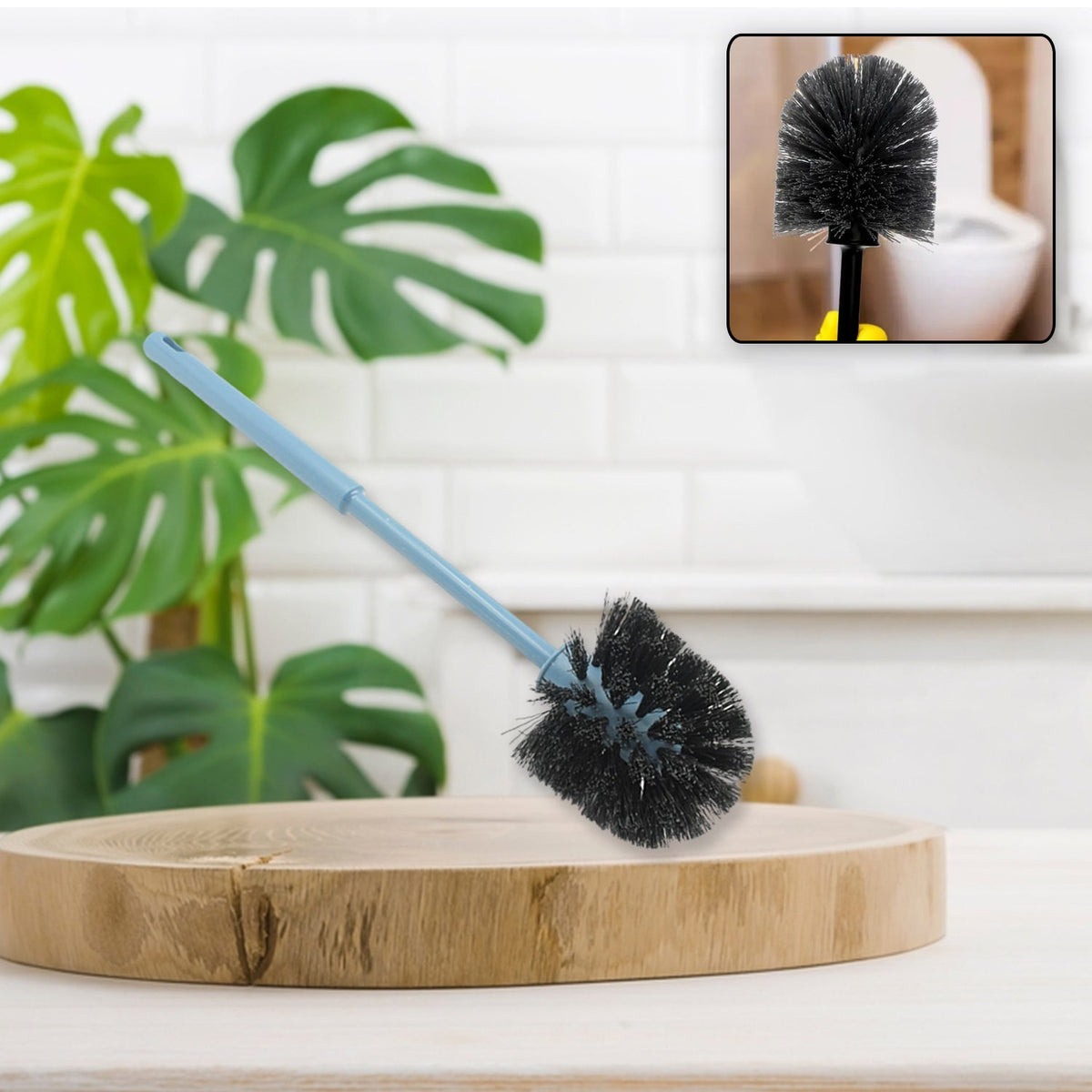 Bathora Round Toilet Brush with ergonomic handle for effective bathroom cleaning. Main image