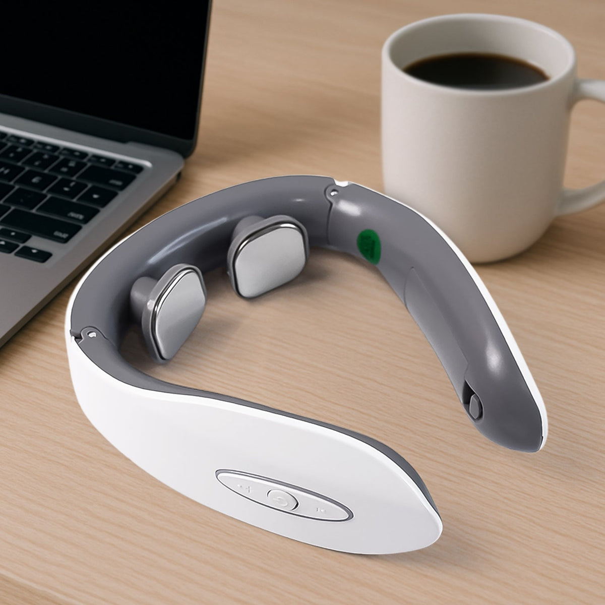 An Electric Neck Massager in grey, designed for deep tissue pain relief. Main image