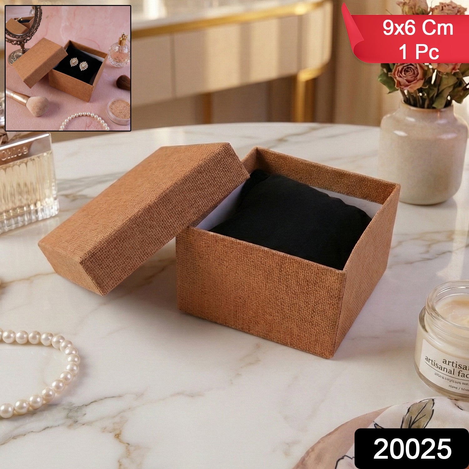 Jewellery Storage Box – Soft Cushion Gift Organizer 9×6 cm Secondary image