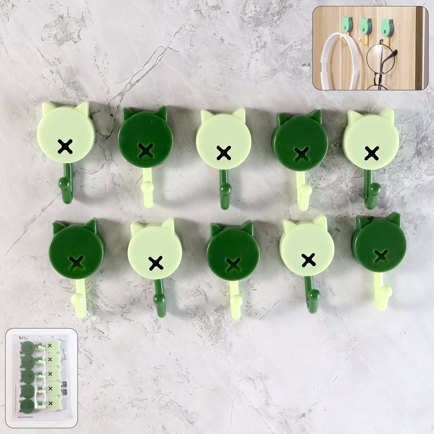 Self Adhesive Wall Hooks 10 Pc – Strong Hold, No Drilling Secondary image