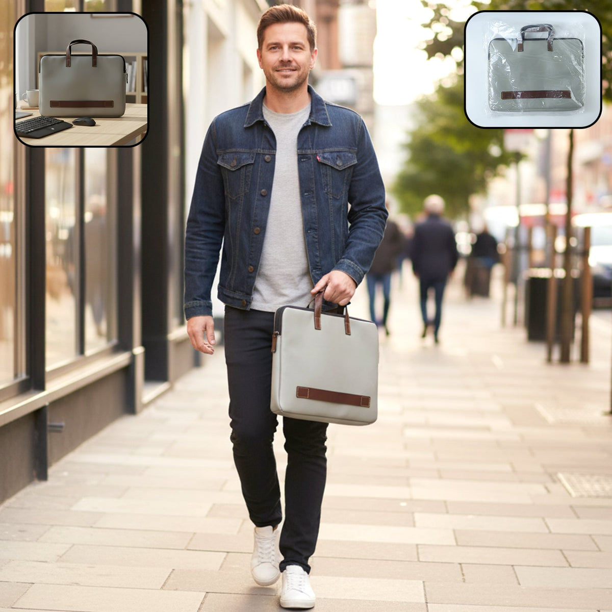 Sleek professional business carry bag with laptop and document compartments Main image