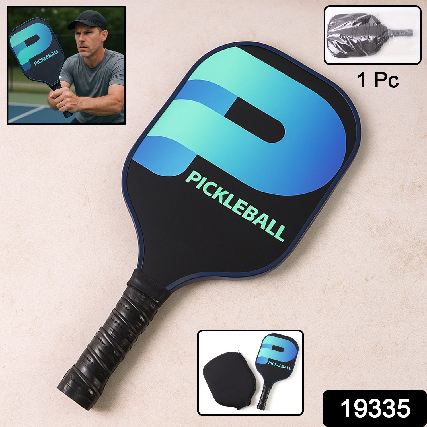 Fiberglass Pickleball Paddle – Cushioned Grip for Superior Control Secondary image