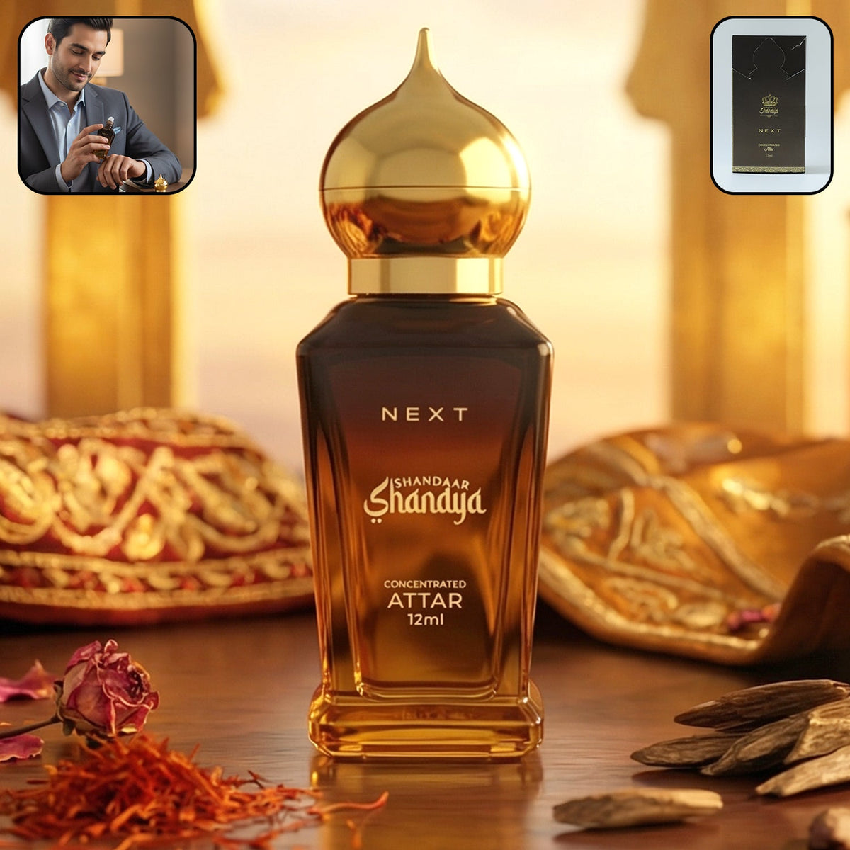 Luxury 12ml attar perfume bottle with elegant design Main image