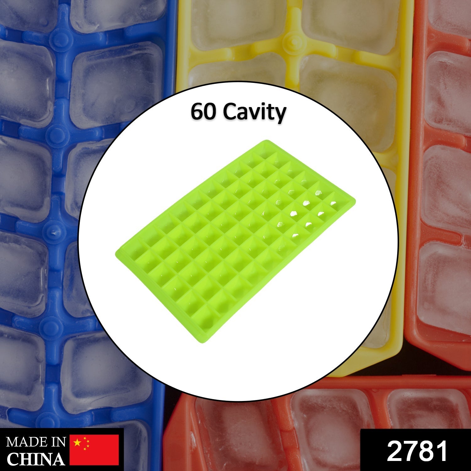 60-Cavity Ice Tray – Flexible Plastic Cubes | Indo Glow Secondary image