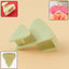 Plastic triangle hanger connector hook holding clothes vertically in closet