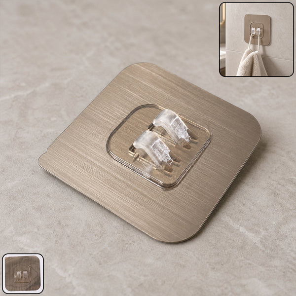 Plastic wall hook suitable for bathroom walls