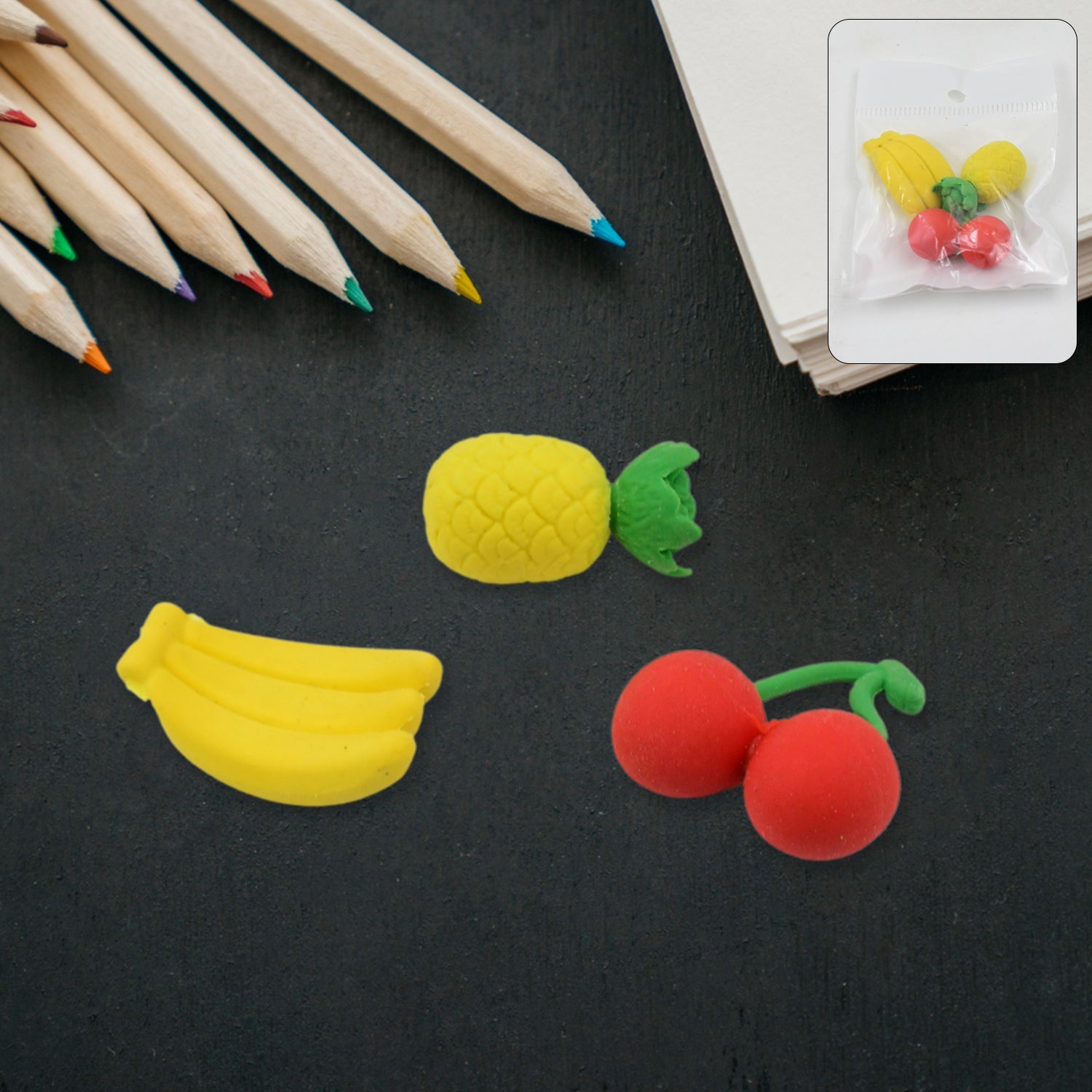 Colorful Erasers – Fun and Vibrant Stationery for Kids Secondary image