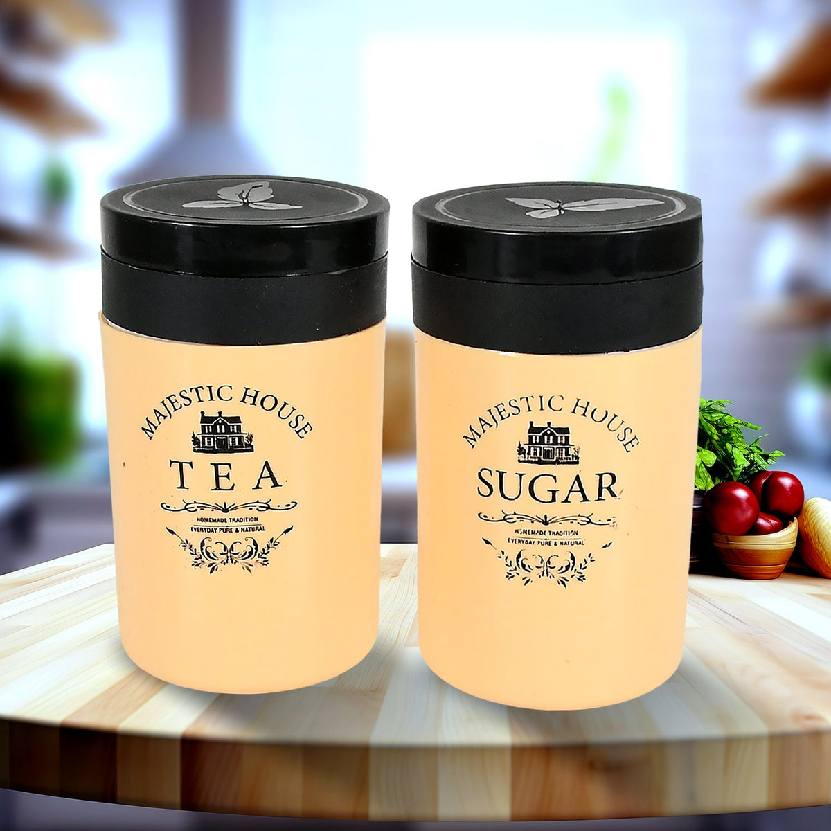 Accurate Seal airtight plastic tea, coffee, sugar container set 800ml Main image