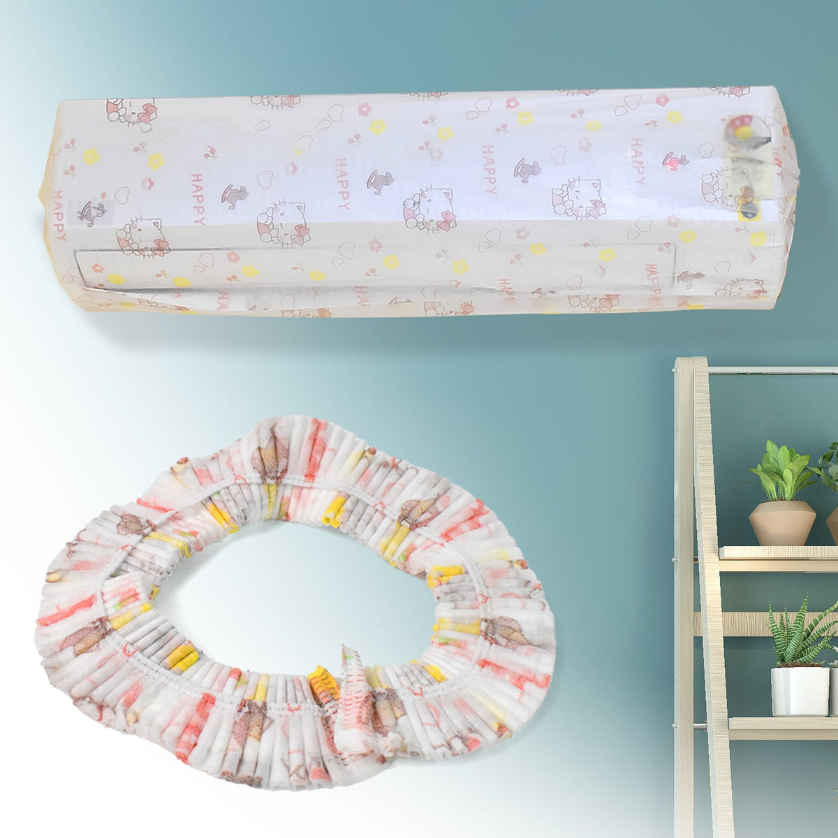 Durable folding fabric air conditioner dust cover fitting a 1.5 ton AC unit Main image
