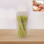 Jar of 50 plastic fruit forks for desserts and appetizers