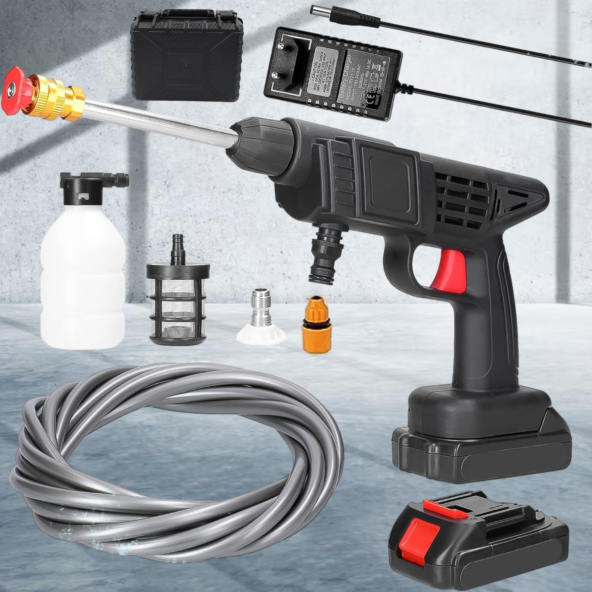 The 48V Wireless Car Washer Kit from , perfect for efficient vehicle cleaning. Main image