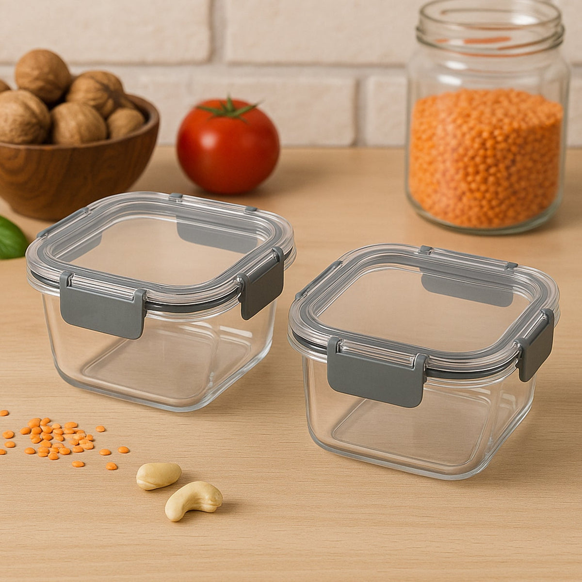 Apex Airtight Food Storage Containers 2pc with press n lock lids Main image