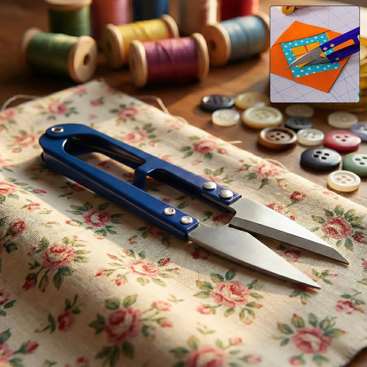 Premium fabric sewing scissors with ergonomic handle and sharp stainless steel blades Main image
