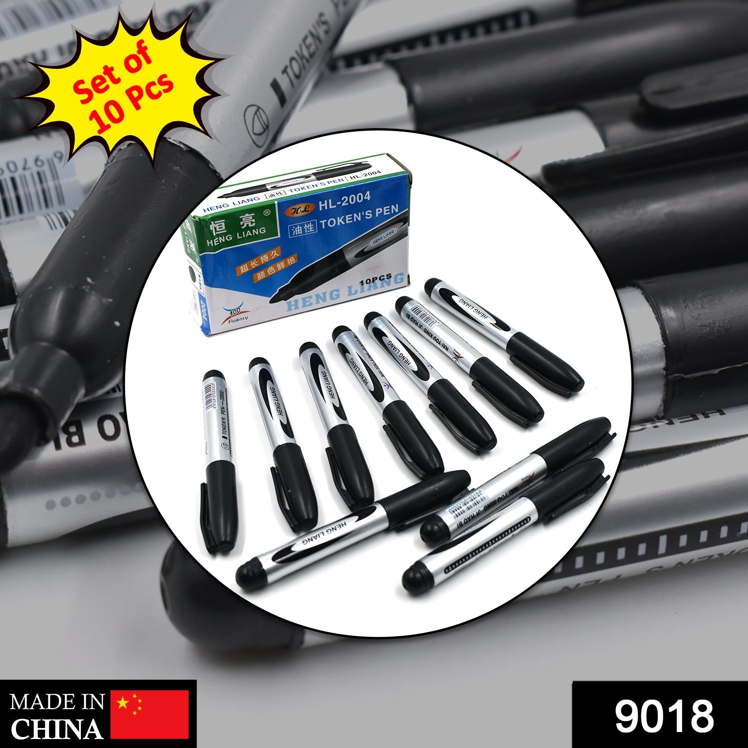 Permanent Black Marker (10 Pc) – Smooth Ink | InkGlow Secondary image
