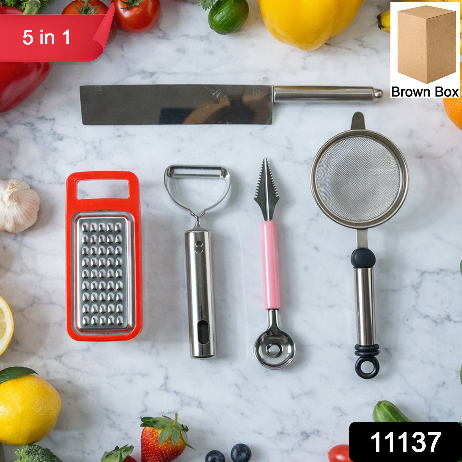 5-in-1 Kitchen Tool Set – Compact & Versatile Food Prep Helper Secondary image