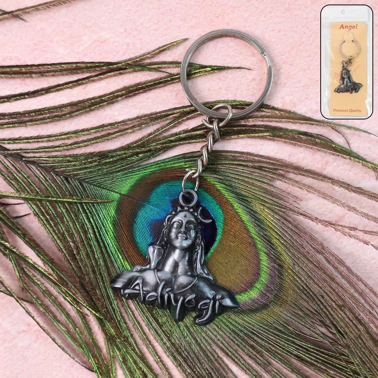 Shiva Face Metal Keychain – Durable Spiritual Accessory Secondary image