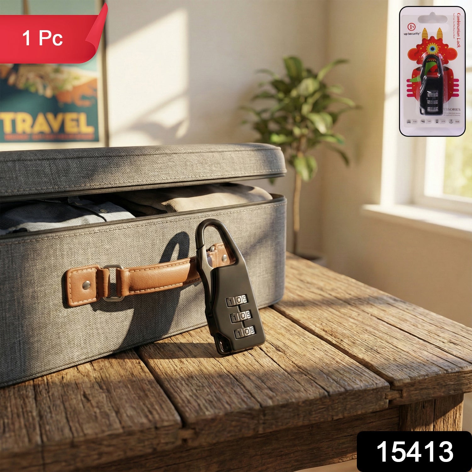 3-Digit Combination Travel Lock – Secure Keyless Luggage Lock Secondary image