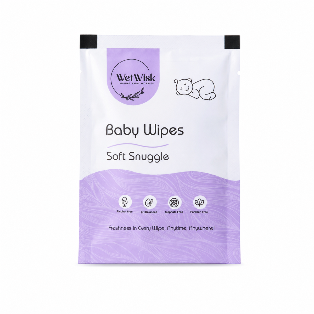 Resealable pack of Soft Snuggles baby wipes, gentle for sensitive skin Main image