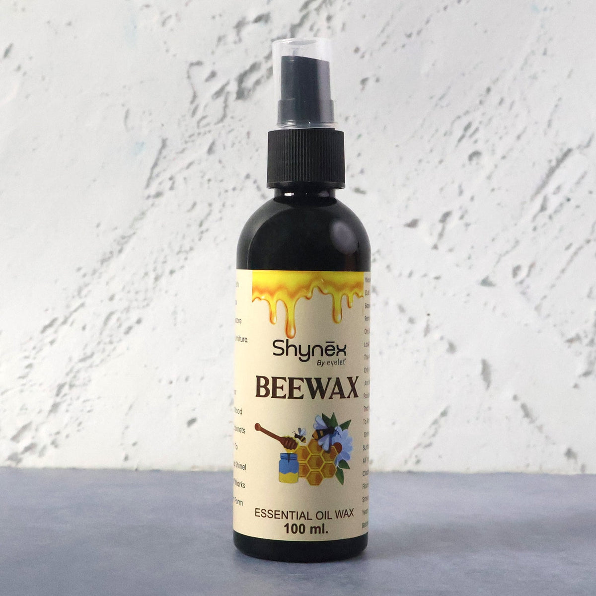 Beeswax Furniture Polish spray bottle highlighting natural ingredients for wood and leather care. Main image