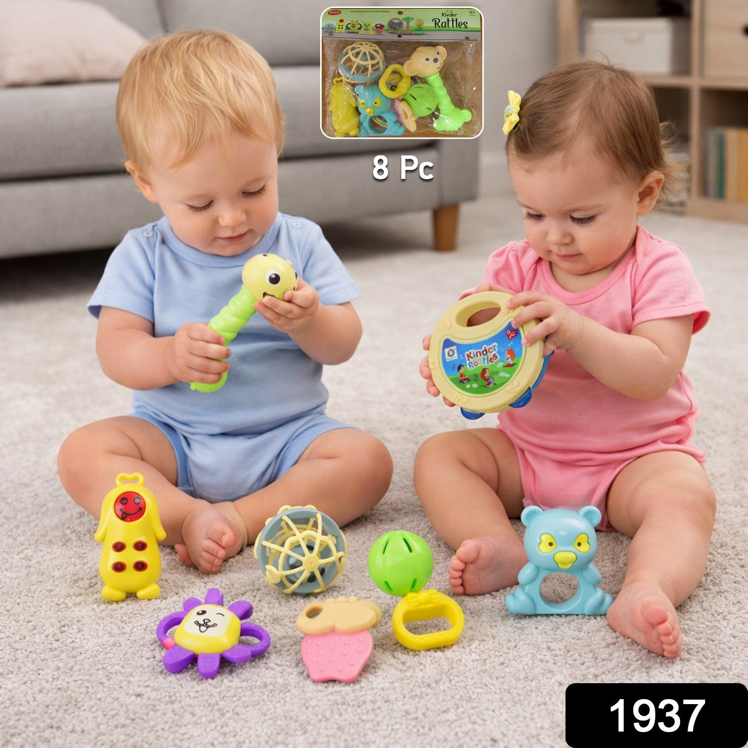 Baby Rattles Set – Safe Sensory Toys for Infants | Aditi Secondary image