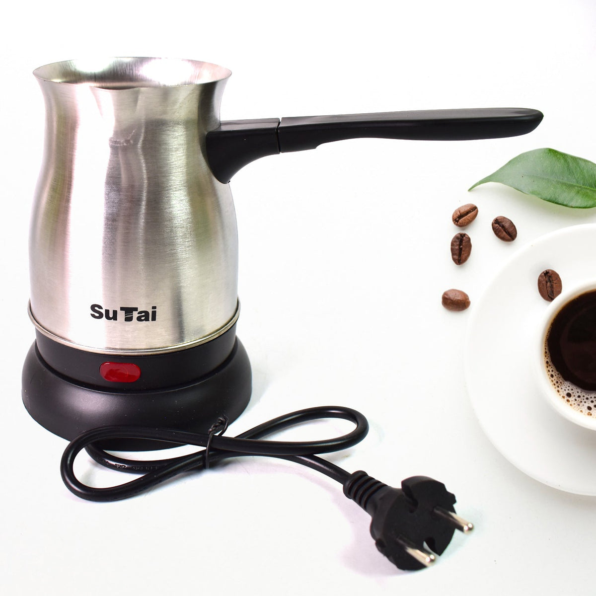 Siplix 800ml Electric Coffee Maker with even heating, shown on a kitchen counter. Main image