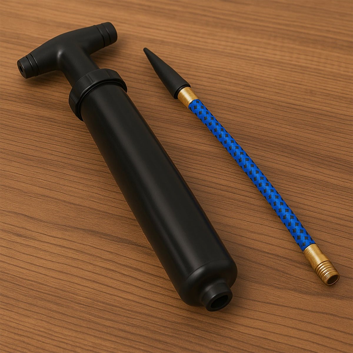 Primary image of FitFuzion ball pump kit with pins and hose. Main image