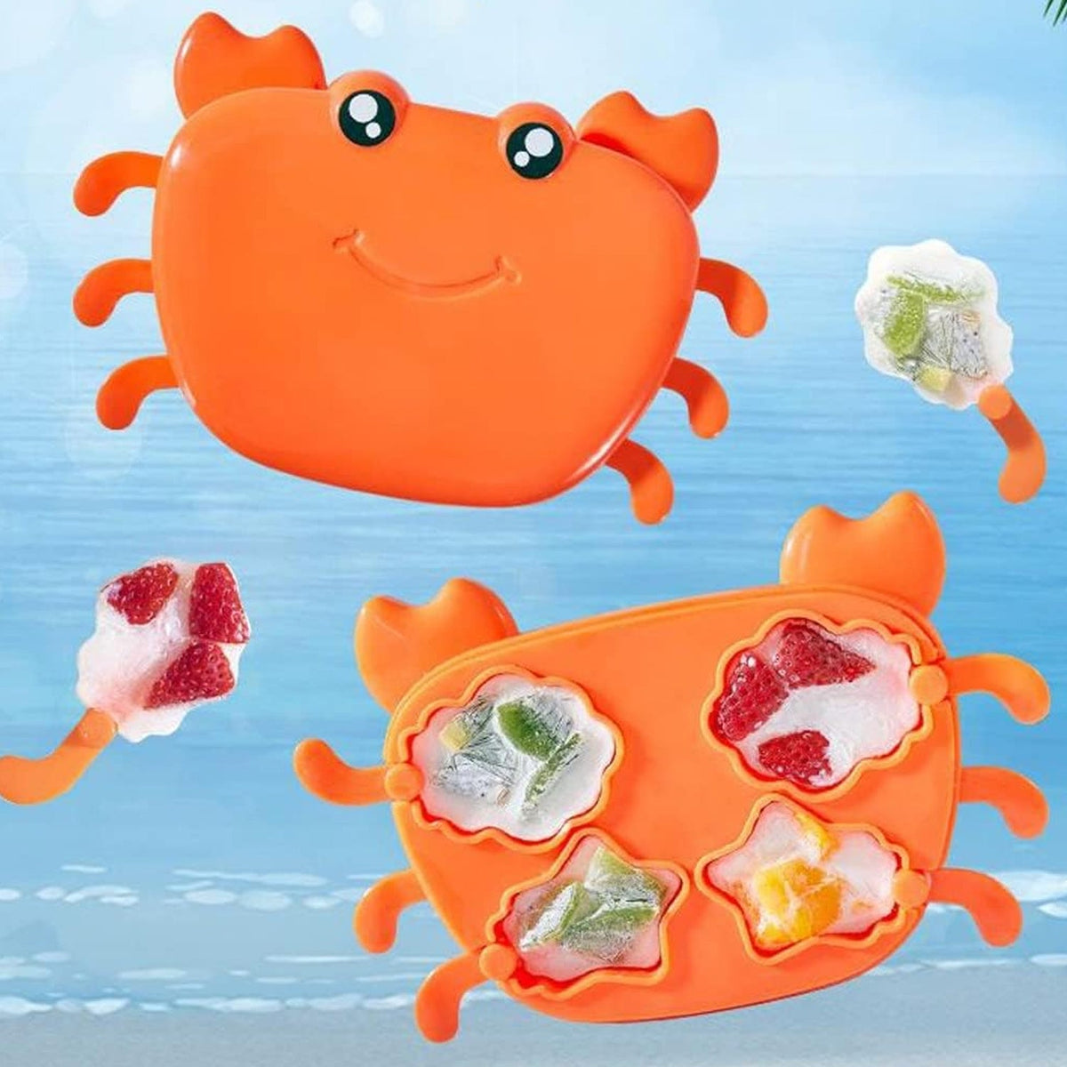A vibrant red silicone Crab Ice Mold showcasing its unique design. Main image