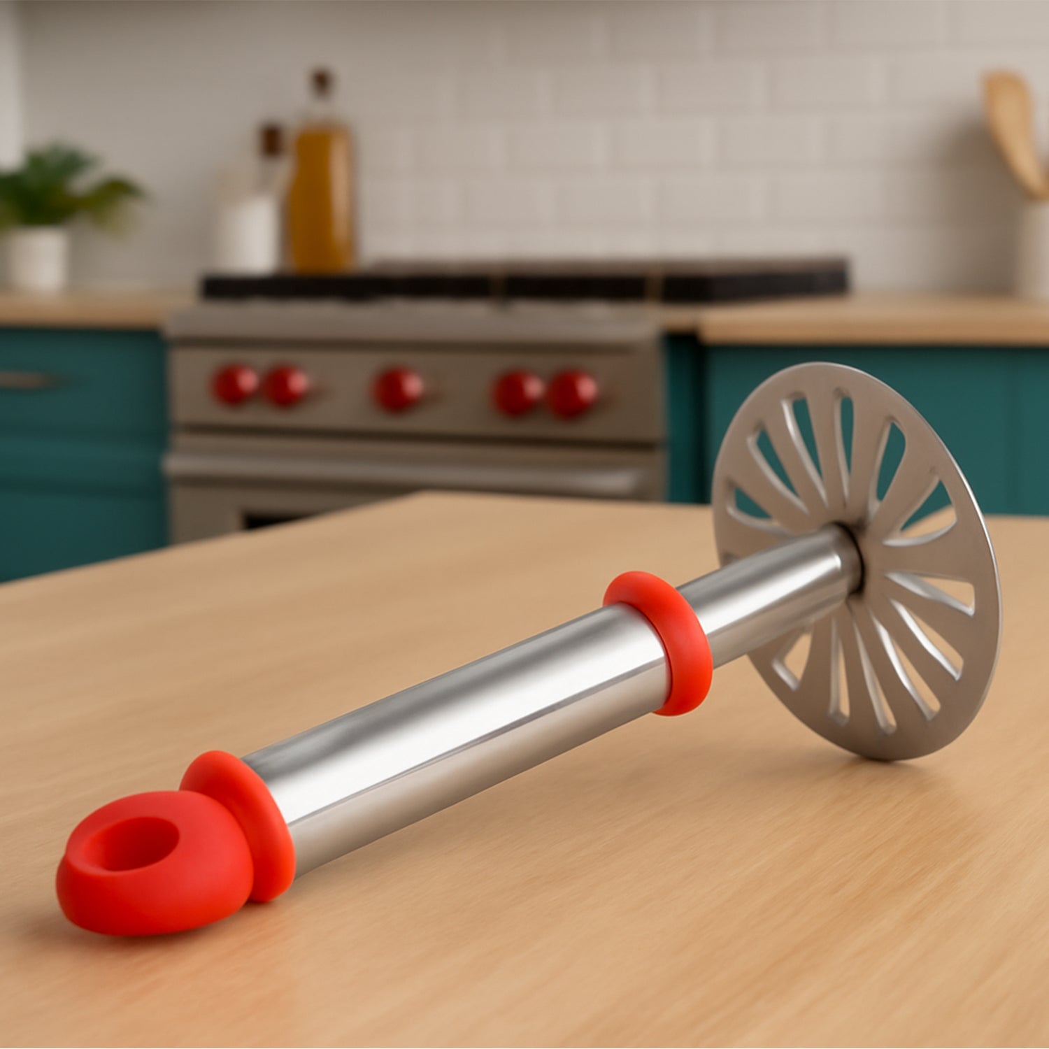 Pau Bhaji Masher – Stainless Steel & Ergonomic Grip | Quickslice Secondary image