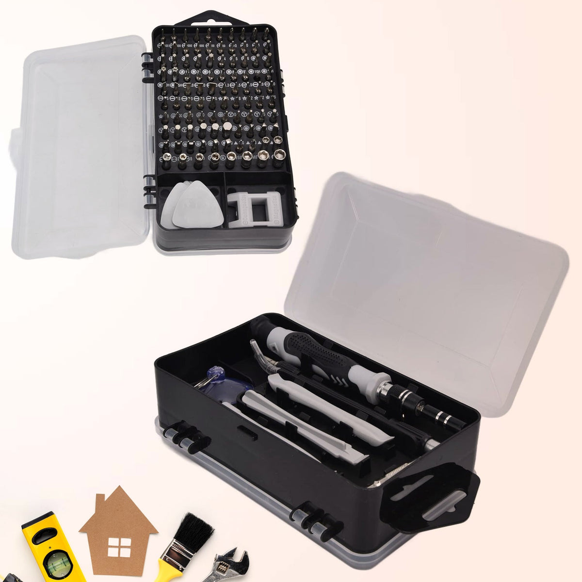 117-piece precision screwdriver kit showcasing tools for electronics repair Main image
