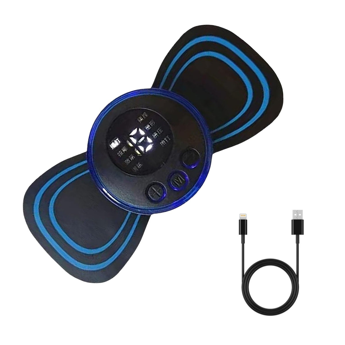 Compact portable USB neck massager for on-the-go relief from Indo Glow. Main image