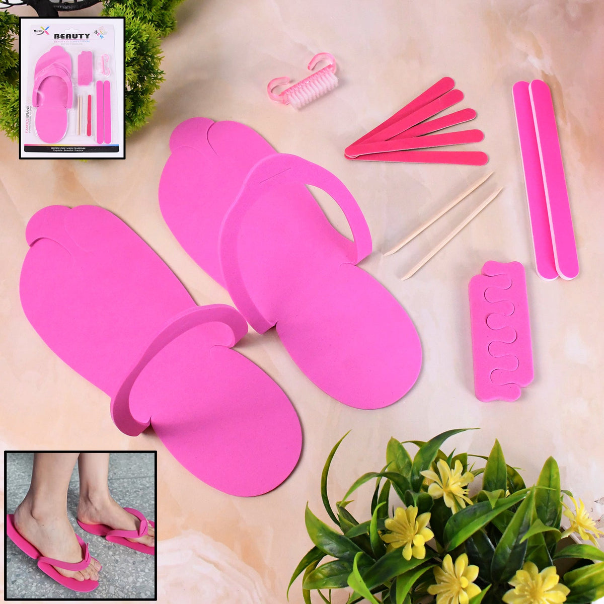 Professional pedicure kit with 13 foot care tools from Velvet Wipe Main image