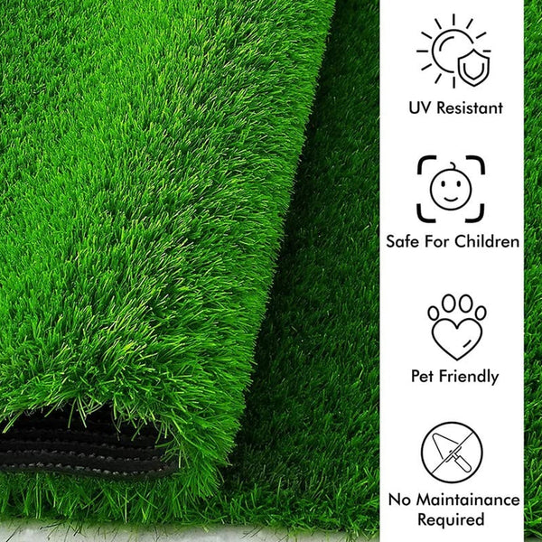 A view of the 58x38cm Artificial Grass Mat, perfect as a welcoming doormat carpet.