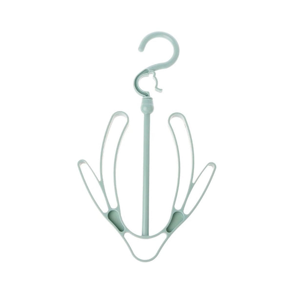 Close-up of the versatile Organivo shoe drying hanger hook system.