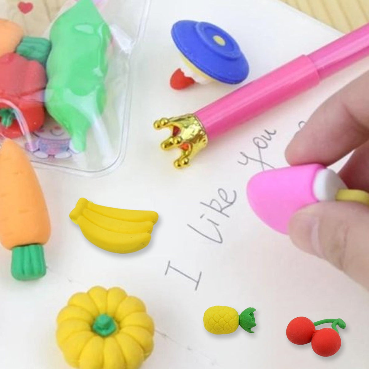 Stylish colorful eraser with dessert design Main image