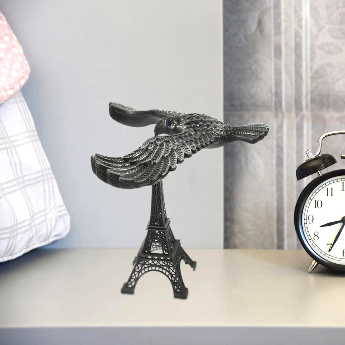 Indo Glow Balancing Eagle Toy with Eiffel Tower base on a white background, showcasing its unique design. Main image
