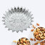 Decorative silver finish serving tray displaying mukhwas, perfect for Indian homes.